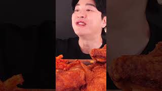 Mukbang ASMR #Shorts :)  오늘통닭 양념치킨 &amp; 골뱅이쫄면 콘치즈 하이볼 먹방!Fried Chicken &amp; Spicy Noodles EATING
