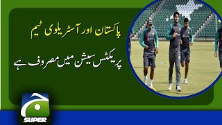 Pakistan and Australian teams' practice session at National Stadium Karachi