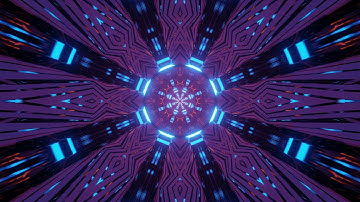 Video Loop Background HD - Abstract Multi-color Space Tunnel Motion Graphic