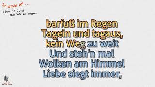 Eloy de Jong - Barfuß im Regen - Instrumental und Karaoke