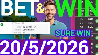 Correct Score Tips & Predictions Today | 20/5/2026| Expert Football Bets & Sure Wins #bettingtips 