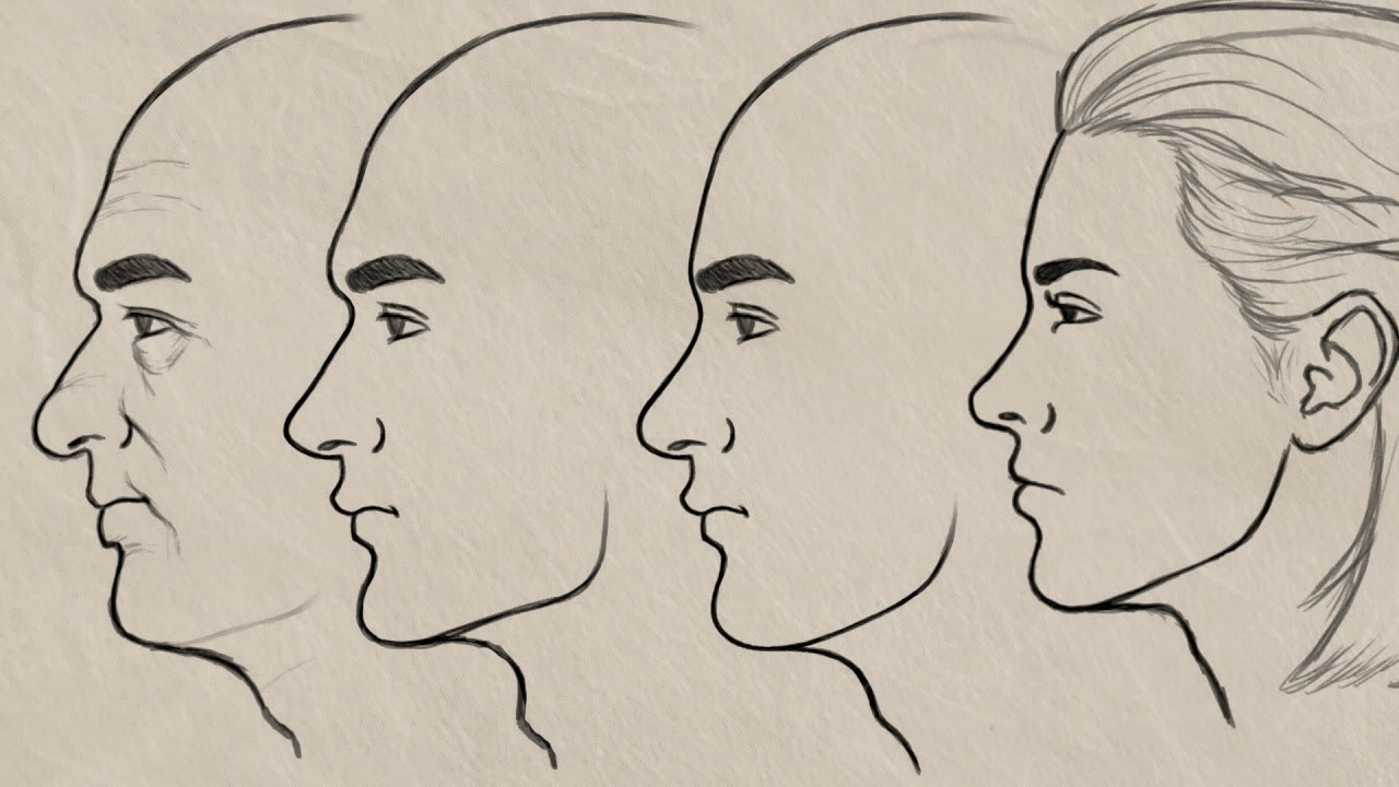 How to Draw a Face from the Side - Create Your Own Face Side Profile