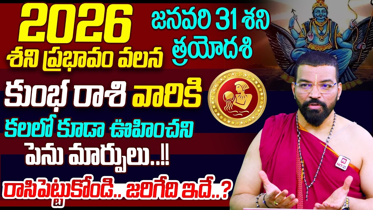 Shani Trayodashi 31st Jan Effects On Kumbha Rasi | కుంభ రాశి : SV Nagnath - Ph - 9859853336 | Hit Tv