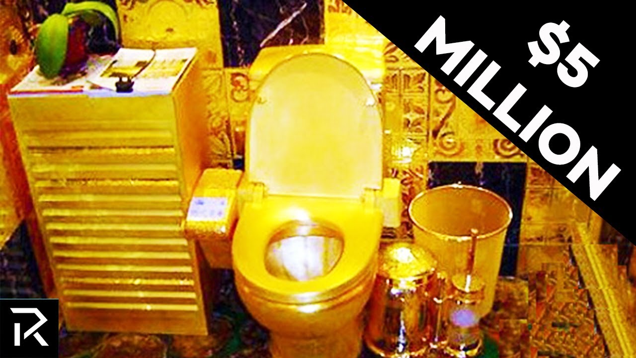 Golden Toilet Worth $5 Million Dollars 
