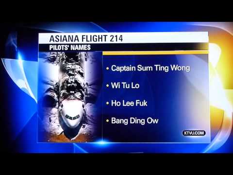 Asiana Flight 214 -- KTVU News Oops