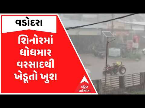 Vadodara Rain | વડોદરાના શિનોરમાં ધોધમાર વરસાદ, કૃષિપાકોને નવજીવન મળવાની ખેડૂતોને જાગી આશા