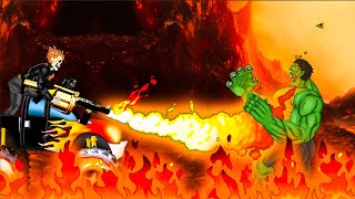 Ghost rider vs Hulk Animation . Drawing cartoon 2 Animation  Full Hd 1080p