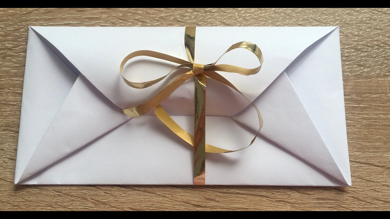 DIY Ako vyrobiť darčekovú obálku na peniaze ✉️ č.1 / envelope - YouTube
