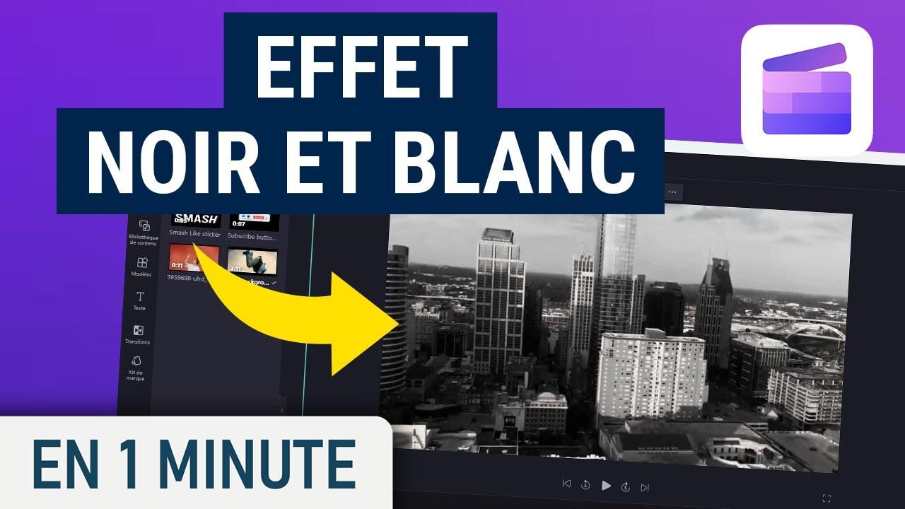 Faire un effet noir et blanc avec Clipchamp - YouTube