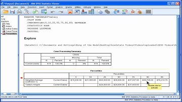 Percentile Scores - SPSS (part 1)