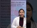 what is the difference bt systolic and diastolic #bpharma #skincare #pharmecy