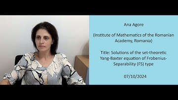 90. 07/10/2024 Ana Agore (Institute of Mathematics of the Romanian Academy, Romania)