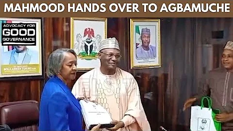 Mahmood Yakubu Hands Over To May Agbamuche As The Acting Chairman Of INEC!!