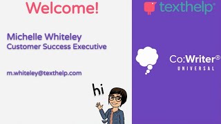 Co-Writer Training Session: Michelle Whiteley, Customer Success Executive with Texthelp