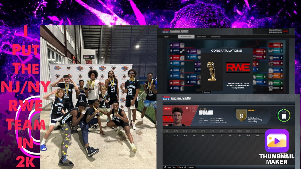 I put Cam Wilder’s New Jersey/New York Rod Wave Elite AAU team in NBA
