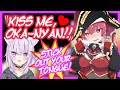 Marine Forcefully Tries to French Kiss Okayu as Soon as They're Alone Together [ENG]