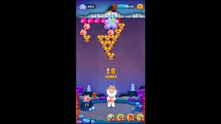 LINE バブル2　STAGE 1244　黄金コニー　アイテムあり　×1.5　Gold Cony　LINE BUBBLE 2