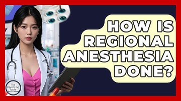 How Is Regional Anesthesia Done? - The Operating Table