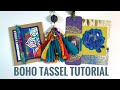 Easy Boho Mixed Media ideas / Boho Tassel & Card Tutorial
