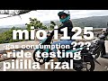 mio i125/m3 gas consumption test ride -pililla rizal #mioi125 #gasconsumption #cyan