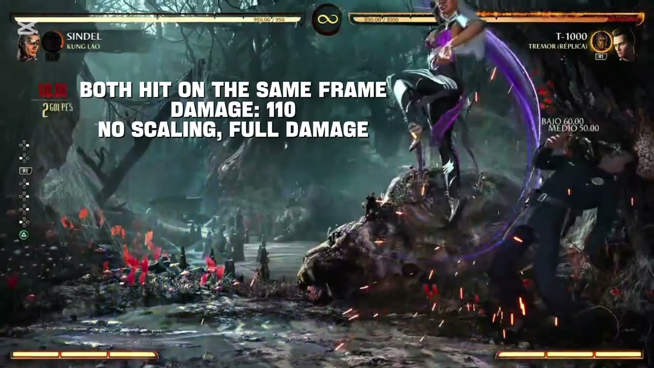 Sindel + Kung Lao | 50% No-Scaling Damage | INSANE MK1 Tech | 