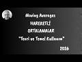 Hareketli Ortalamalar: Geçmişin Bugüne Diyalektiği (Eğitim Serisi - Bölüm 1) "TEORİ"