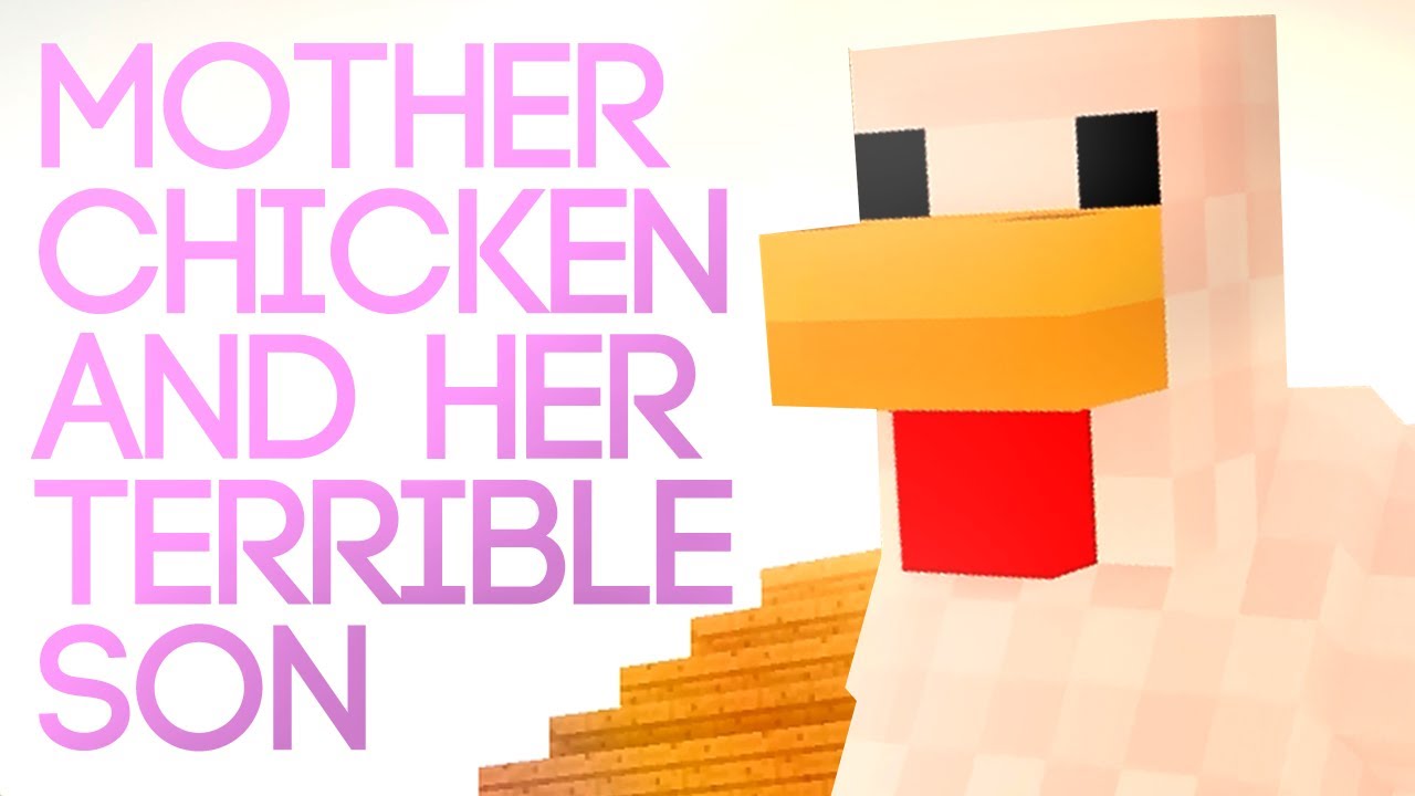 Mother Chicken and her Terrible Son (Minecraft Machinima) - Mother chicken does not approve of the Sons eggs.