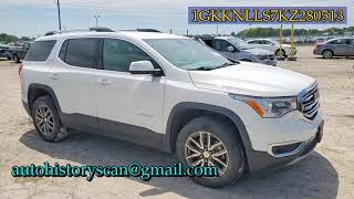 1GKKNLLS7KZ280513 Gmc Acadia 2019