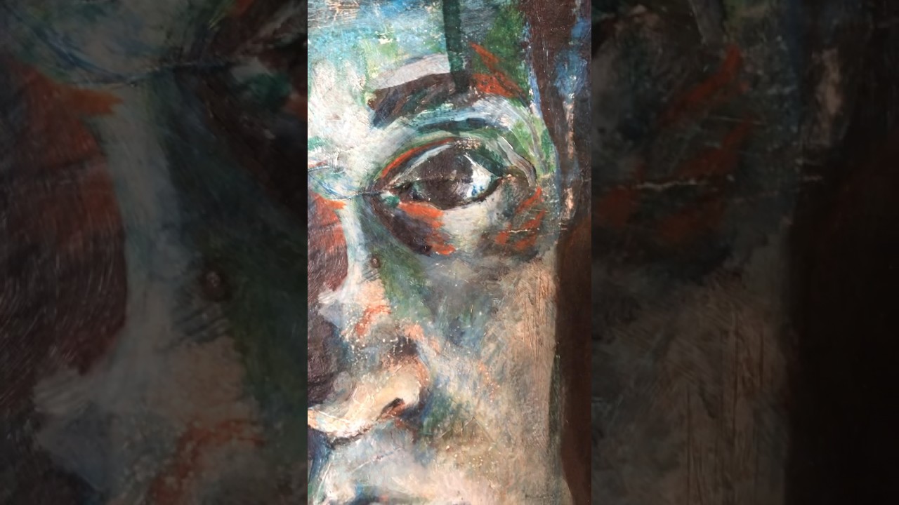 Retrato al óleo, 1990. Una obra de los inicios que marcó su lenguaje pictórico.