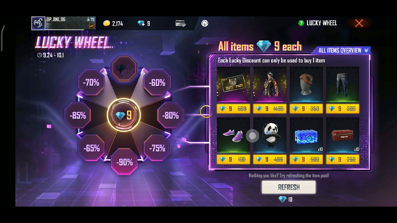 Elite pass in 9 diamond 💎💎💎💎💎💎