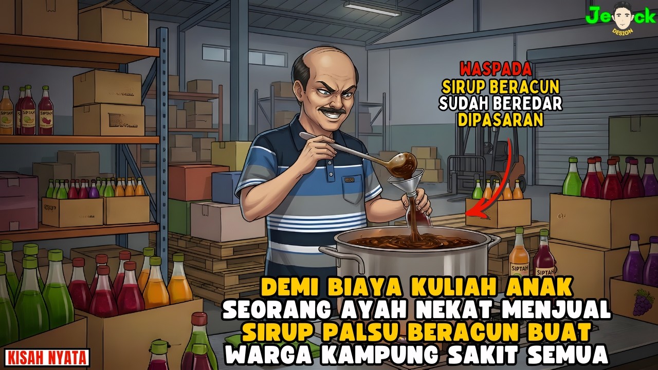 AZAB PENJUAL SIRUP MANIS OPLOSAN BERACUN WARNANYA TERLIHAT SEGAR TAPI ASLINY MEMATIKAN||ANIMASI AZAB