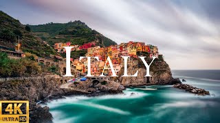 FLYING OVER ITALIA (4K UHD) - Beautiful Piano Music Relax With Beautiful Nature Videos