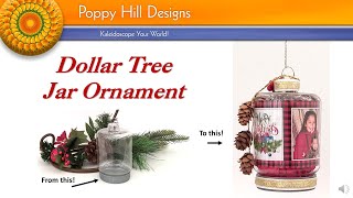 How to make a Photo Ornament from a Dollar Tree Jar Ornament