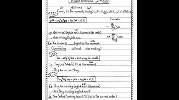 شرح المضارع المستمر | لجميع المراحل |#اللغه_الانجليزيه#تعلم_اللغة_الانجليزية#دراسة