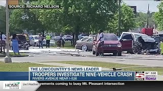 VIDEO: Troopers investigate 9-vehicle North Charleston crash