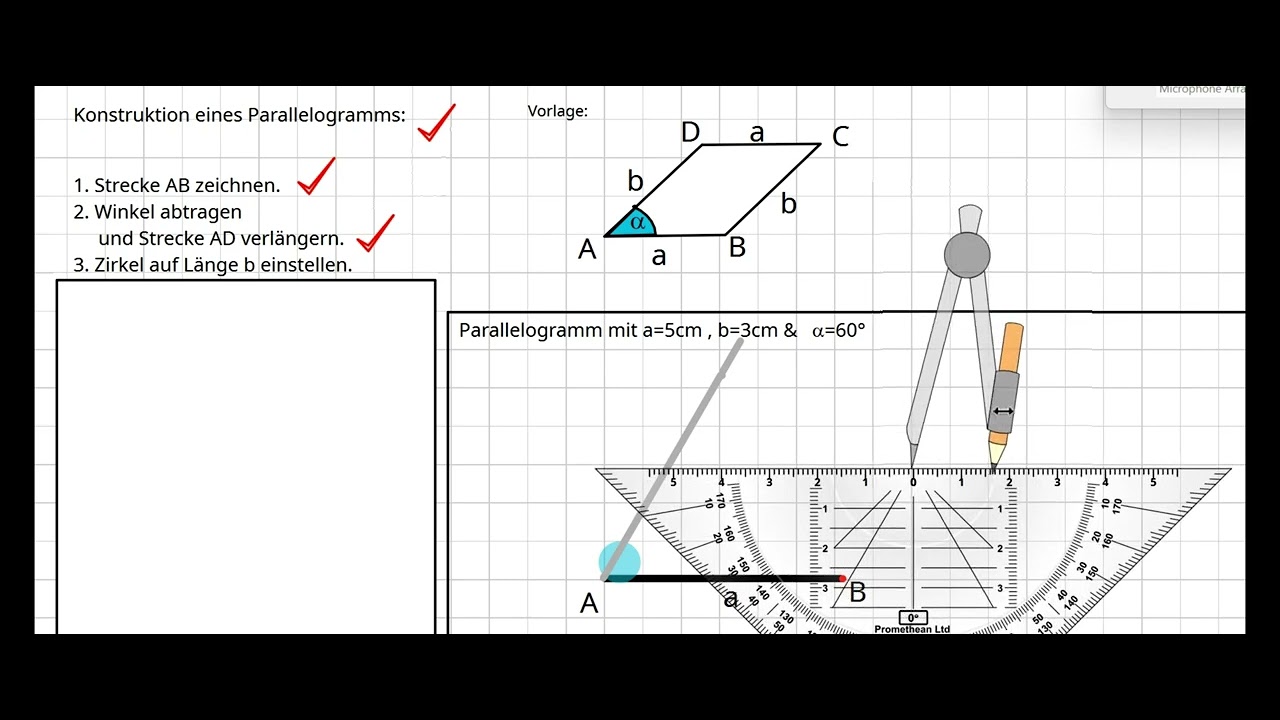Parallelogramm Konstruieren Mit Zirkel Und Lineal