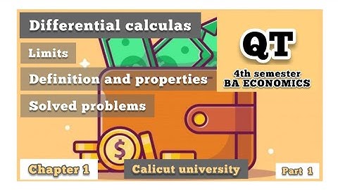 LIMITS|chapter 1|DIFFERENTIAL CALCULAS|part 1|4 SEM QT BA ECONOMICS|CALICUT UNIVERSITY|