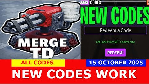 *NEW CODES* [UPD 6.0] Merge Tower Defense ROBLOX | ALL CODES | October 15, 2025