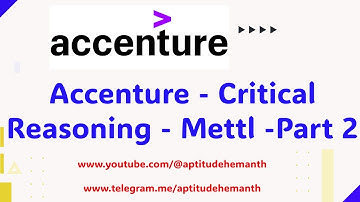 Accenture Critical Reasoning - Mettl Part 2