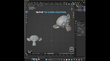 How to Reset Location, Rotation and Scale of Objects in Blender 3.5 #shorts #blender