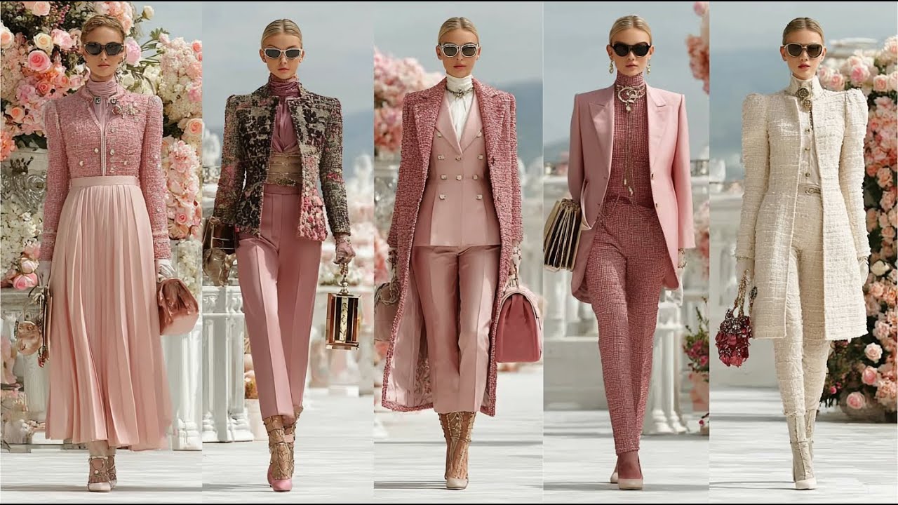 Женственная элегантность CHANEL Зима 2025 — Розовый и Белоснежный, классика вечных красок