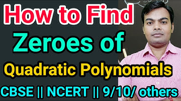 How to find zeroes of polynomials | class 10 ncert | hindi | Krishn Nandan Sir