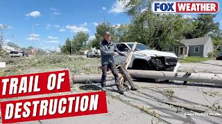 FOX Weather Reporting On the Ground in Indiana After a Powerful Tornado Ripped Through a Community