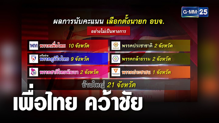 สรุปผลเลือกตั้งนายก อบจ.อย่างไม่เป็นทางการ  | เกาะข่าวเที่ยง | GMM25