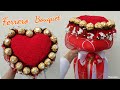 DIY Ferrero Bouquet Valentine&#39;s Day / ของขวัญวาเลนไทน์ ช่อเฟอร์เรโร่รูปหัวใจ