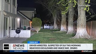 Police arrest driver after van found in front yard in Sparks