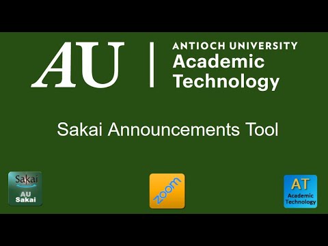 Sakai Announcement Tool