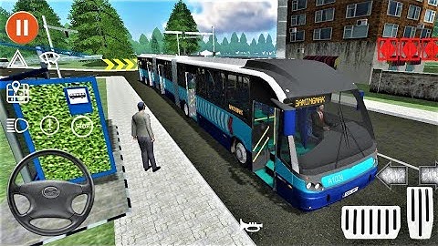 Public Transport Simulator / Longest Blue Mega Bi-Articulated Bus / Android & iOS Gameplay - HD #89