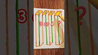 3 or 4?? #art #arty #fun #game #illusion #guess #trick