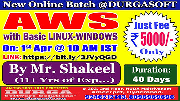 AWS with Basic LINUX-WINDOWS Online Training @ DURGASOFT